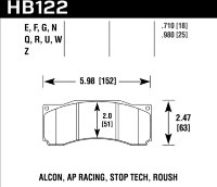 Колодки тормозные HB122B.710 HAWK HPS 5.0