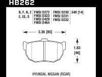 Колодки тормозные HB262N.540 HAWK HP Plus