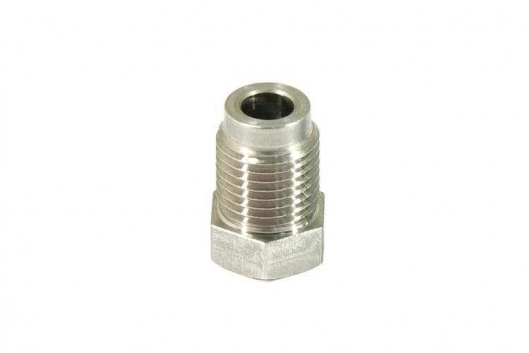 Штуцер (для тормозной трубки) папа M10x1 mm КОРОТКИЙ нерж. сталь Goodridge N8401C