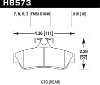 Колодки тормозные HB573Z.615 HAWK Perf. Ceramic