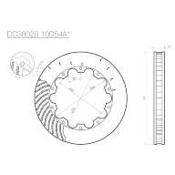 Ротор тормозного диска 380*28mm, DC Brakes DC38028-10D54AL, D крепеж, лев. (Brembo, JBT) - Ротор тормозного диска 380*28mm, DC Brakes DC38028-10D54AL, D крепеж, лев. (Brembo, JBT)