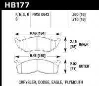 Колодки тормозные HB177D.630 HAWK ER-1