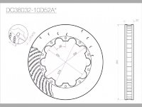 Ротор тормозного диска 380*32mm, DC Brakes DC38032-10D52AL, D крепеж, лев. (Brembo, JBT)