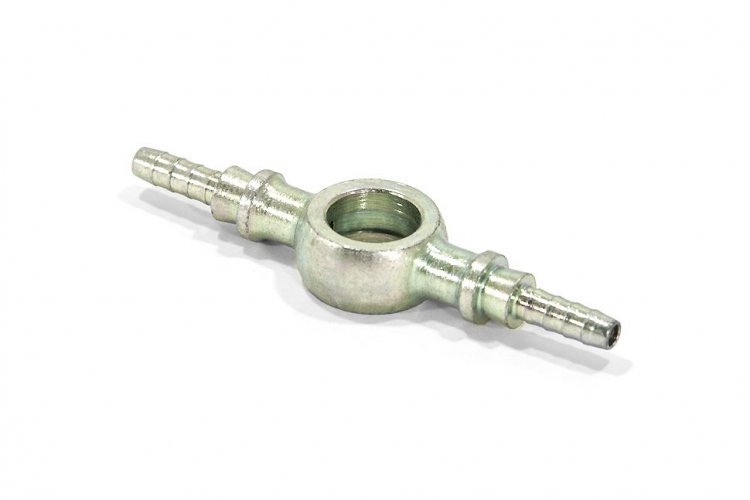 Фитинг banjo d10 mm, двойной вход шланга D-03 сталь, под опрессовку S5098-03P, Goodridge