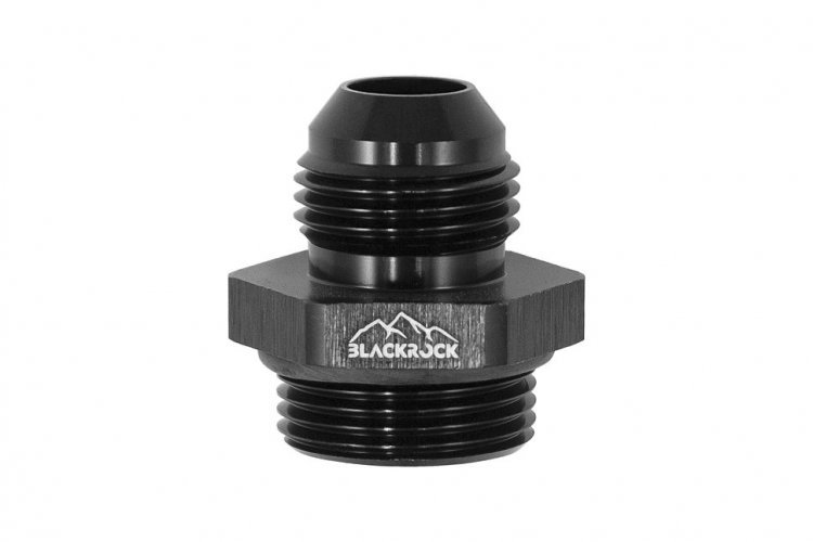 Адаптер П AN08 - П M22 x 1,5 mm под масло куллер, алюминий, BLACKROCK LAB, AN920-M22AN08BK