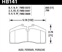Колодки тормозные HB141E.650 HAWK Blue 9012  Brembo S4 / Stop Tech ST