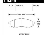 Колодки тормозные HB488Y.629 HAWK LTS