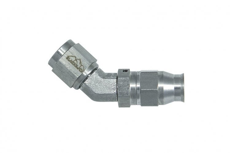 - 4 AN (4AN AN4) фитинг 45° D-04 нерж сталь BLACKROCK LAB T04-045-6 под тефлоноый шланг (600 серия)