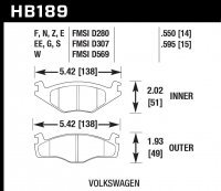Колодки тормозные HB189D.595 HAWK ER-1