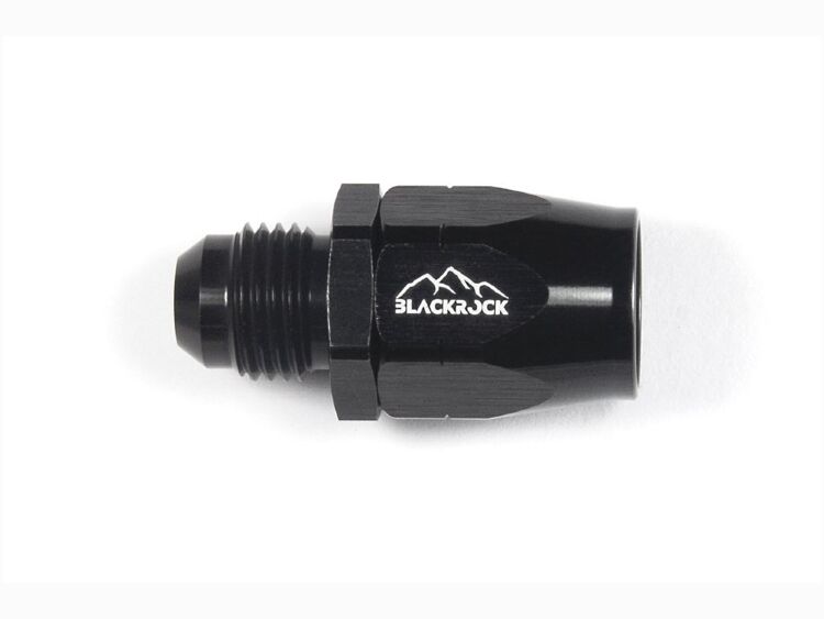 - 6 AN (6AN AN6) фитинг прямой ПАПА, BLACKROCK LAB ЧЁРНЫЙ, A06-001-MA6BK