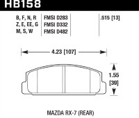 Колодки тормозные HB158M.515 HAWK Black Mazda RX-7 (Rear) 13 mm