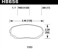 Колодки тормозные HB656Y.684 HAWK LTS; MAZDA CX-7, CX-9 передние