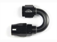 - 6 AN (6AN AN6) фитинг 180°, 20 серия Cutter Style, BLACKROCK LAB ЧЁРНЫЙ, A06-180-2BK