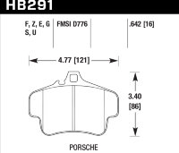 Колодки тормозные HB291G.642 HAWK DTC-60 PORSCHE 911 (996) (997); Boxster (981)