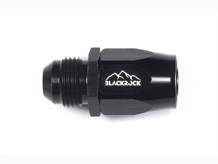 - 8 AN (8AN AN8) фитинг прямой ПАПА BLACKROCK LAB ЧЁРНЫЙ, A08-001-MA6BK