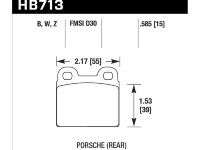 Колодки тормозные HB713W.585 HAWK DTC-30; Porsche (Rear) 15mm