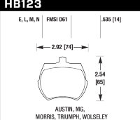 Колодки тормозные HB123M.535 HAWK Black MGB 14 mm