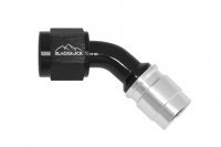 - 6 AN (6AN AN6) фитинг 45°, под опрессовку, BLACKROCK LAB ЧЁРНЫЙ, C06-045-8BK
