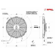 Вентилятор втягивающий (за радиатором) 12&quot; (305mm) 2070 м3/ч SPAL VA10-AP50/C-61A - Вентилятор втягивающий (за радиатором) 12" (305mm) 2070 м3/ч SPAL VA10-AP50/C-61A