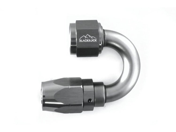 - 8 AN (8AN AN8) фитинг 180°, 20 серия Cutter Style, BLACKROCK LAB A08-180-2Ti