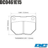 Колодки тормозные DC0461E15 DC Brakes RT.2 задние SUBARU Impreza WRX
