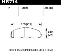 Колодки тормозные HB714P.715 HAWK SuperDuty; 18mm