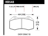Колодки тормозные HB548B.590 Brembo Renault Clio3 RS; Megane 2 Sport; Mazda MX5 ND перед