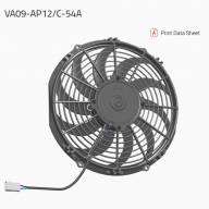 Вентилятор втягивающий (за радиатором) 11&quot; (280mm) 1430 м3/ч SPAL VA09-AP12/C-54A - Вентилятор втягивающий (за радиатором) 11" (280mm) 1430 м3/ч SPAL VA09-AP12/C-54A
