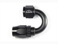 - 8 AN (8AN AN8) фитинг 180°, 20 серия Cutter Style, BLACKROCK LAB ЧЁРНЫЙ, A08-180-2BK