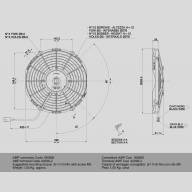 Вентилятор втягивающий (за радиатором) 10&quot; (255mm) 1360 м3/ч SPAL VA11-AP7/C-57A - Вентилятор втягивающий (за радиатором) 10" (255mm) 1360 м3/ч SPAL VA11-AP7/C-57A