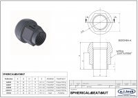 Гайка колёсная посадка сфера, медное покрытие, сталь, резьба M14 x 1.5 mm A.I. TECH AIT DADO-5