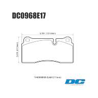 Колодки тормозные DC0968E17 DC Brakes RT.2 Brembo тип B, H, P / Rotora FC4 / Nissan GTR R35 - Колодки тормозные DC0968E17 DC Brakes RT.2 Brembo тип B, H, P / Rotora FC4 / Nissan GTR R35