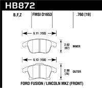 Колодки тормозные HB872Y.760