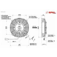 Вентилятор втягивающий (за радиатором) 7,5&quot; (190mm) 620 м3/ч SPAL VA14-AP7/C-34A - Вентилятор втягивающий (за радиатором) 7,5" (190mm) 620 м3/ч SPAL VA14-AP7/C-34A