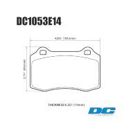 Колодки тормозные DC1053E14 DC Brakes RT.2 Brembo тип A, C, F; JBT CM4P1 - Колодки тормозные DC1053E14 DC Brakes RT.2 Brembo тип A, C, F; JBT CM4P1