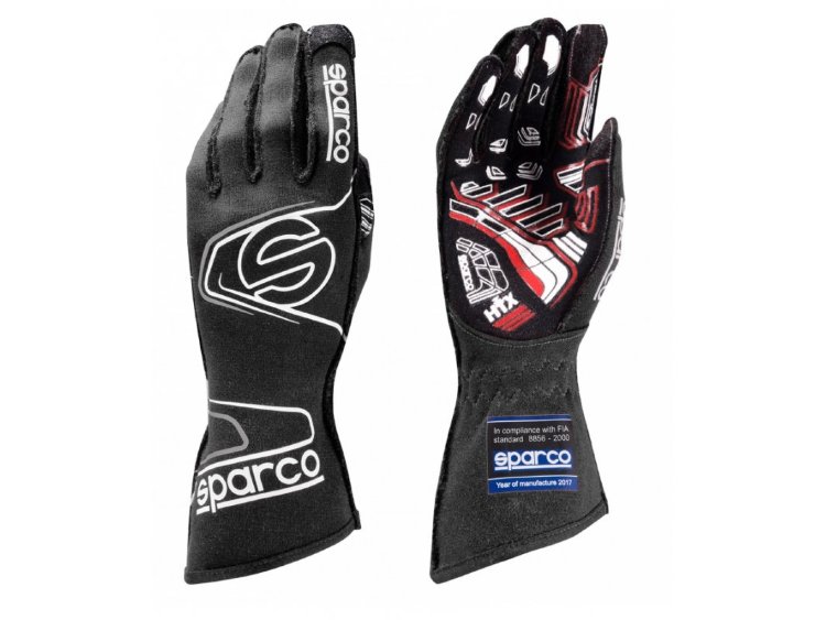 Перчатки для автоспорта SPARCO ARROW RG-7, FIA, черный/красный, размер 09, 00130909NRRS