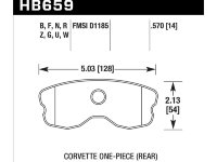 Колодки тормозные HB659B.570 HAWK HPS 5.0; 15mm