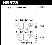 Колодки тормозные HB873Y.590