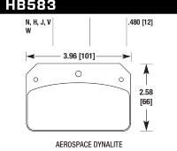 Колодки тормозные HB583S.480