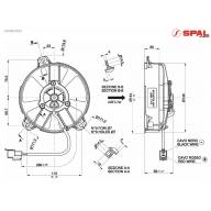Вентилятор втягивающий (за радиатором) 5,2&quot; (130mm) 579 м3/ч SPAL VA31-A101-46A - Вентилятор втягивающий (за радиатором) 5,2" (130mm) 579 м3/ч SPAL VA31-A101-46A