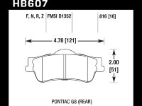 Колодки тормозные HB607N.616 HAWK HP Plus