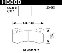 Колодки тормозные HB800N.670