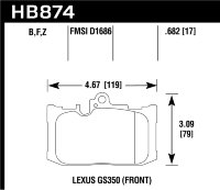 Колодки тормозные HB874B.682