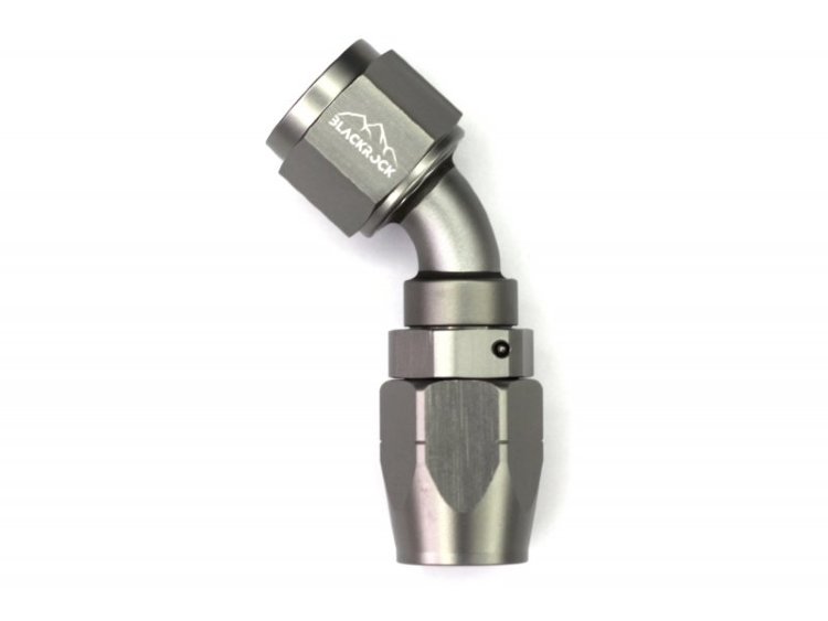 - 8 AN (8AN AN8) фитинг 45°, 20 серия Cutter Style, BLACKROCK LAB A08-045-2Ti