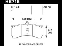 Колодки тормозные HB716N.710 HAWK HP Plus; 18mm
