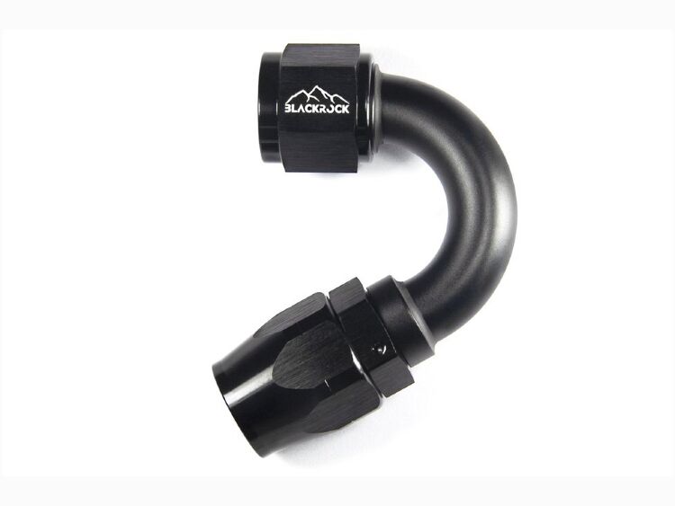 - 10 AN (10AN AN10) фитинг 150°, 20 серия Cutter Style, BLACKROCK LAB ЧЁРНЫЙ, A10-150-2BK