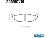 Колодки тормозные DC0967R15 DC Brakes Street HD+, задн. DODGE RAM 1500, DURANGO