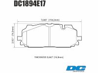 Колодки тормозные DC1894E17 DC brakes RT.2, перед A4 B9 RS4; A5 F53; Q5 FYB; Q7 4MB; Akebono