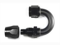 - 10 AN (10AN AN10) фитинг 180°, 20 серия Cutter Style, BLACKROCK LAB ЧЁРНЫЙ, A10-180-2BK