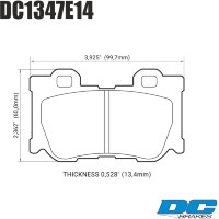 Колодки тормозные DC1347E14 DC Brakes RT.2 задние INFINITI  FX37 / FX50 / G / M / Nissan 370Z